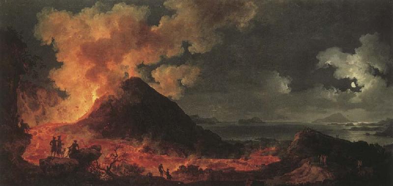 Pierre-Jacques Volaire Eruption of Mount Vesuvius oil painting picture